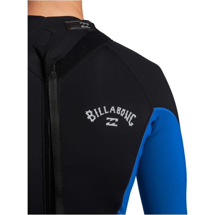 2024 Billabong Mens Foil 3/2mm Flatlock Back Zip Wetsuit ABYW100233 - Mid Blue